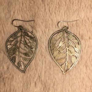 Gold leaf earrings